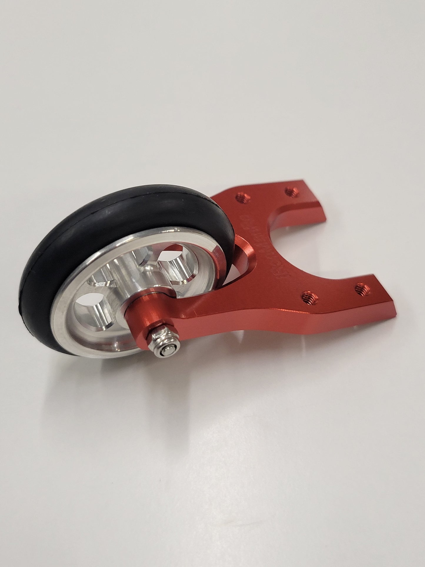IRonManRc UNIVERSAL Wheelie Bar HORSESHOE w/ Mercedez WHEEL & TIRE *CANDY RED*