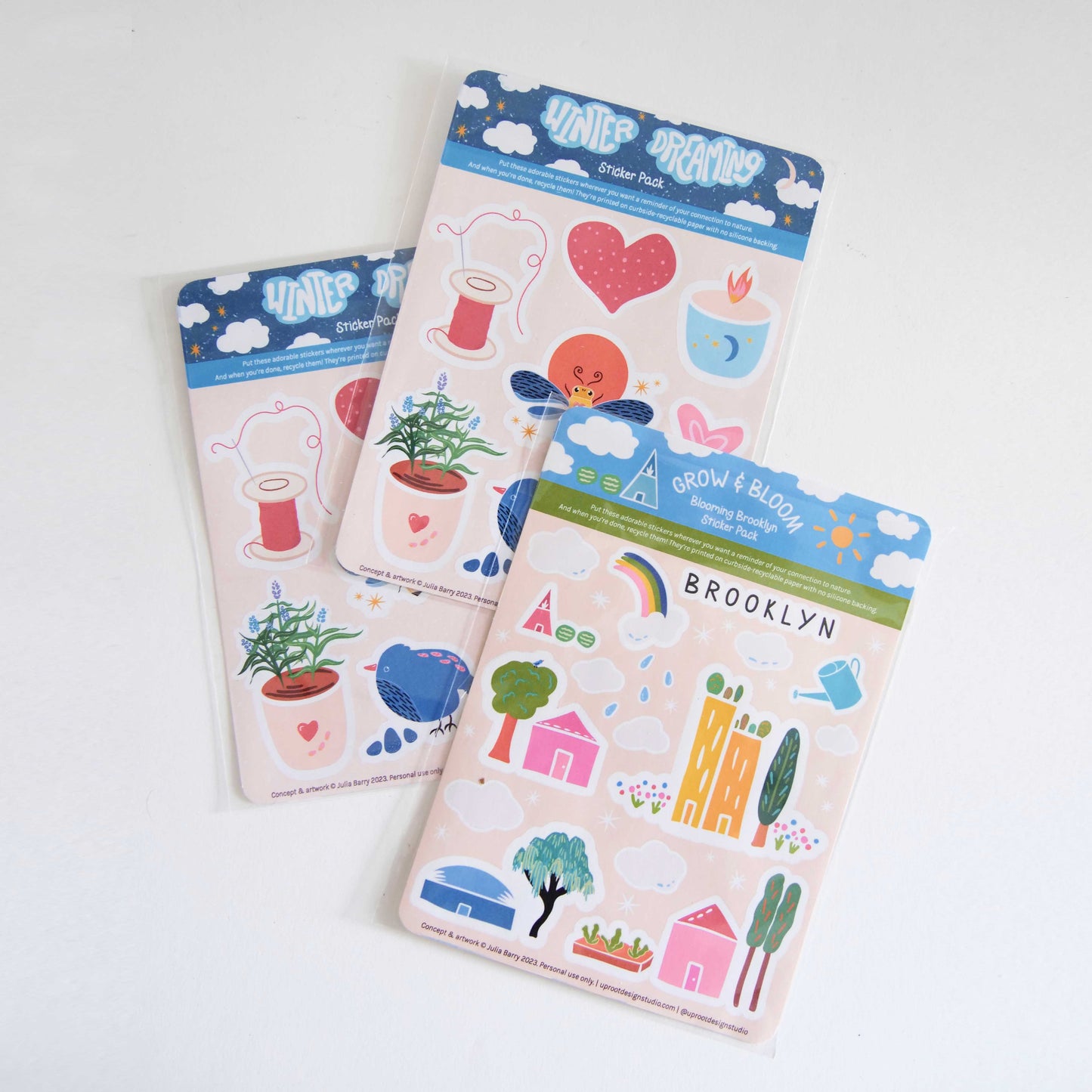 Sticker Sheet of Cute Eco Stickers (Assorted)