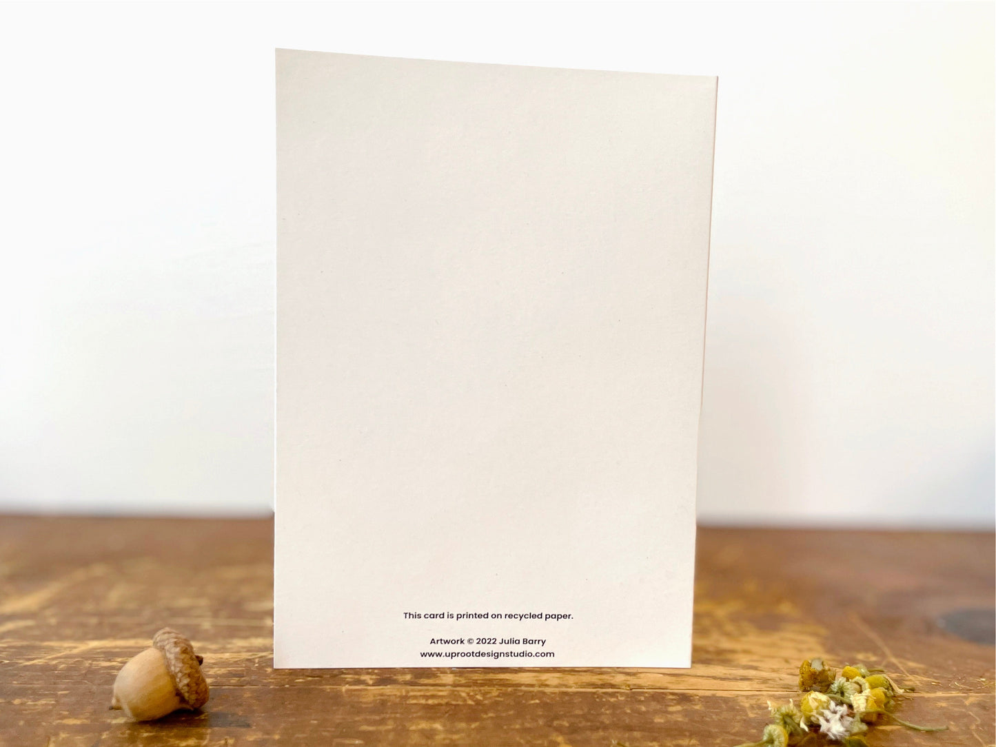 "You're Ready to Grow" Hand-Lettered w. Gaillardia Flowers - Recycled Hand-Drawn Eco Greeting Card + Recycled Envelope, Blank inside (Grow & Bloom)