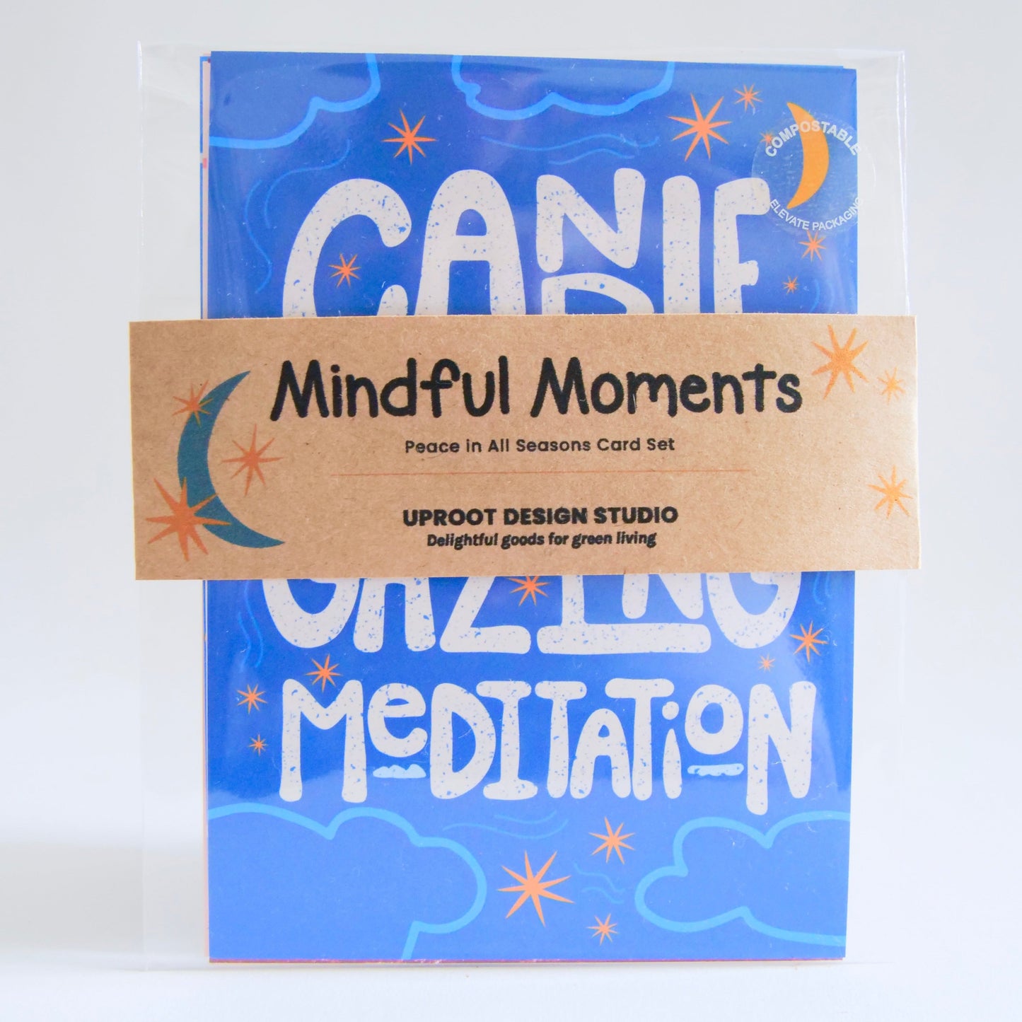 Candle Gazing Hand-Illustrated Meditation Card w. Instructions 5x7"