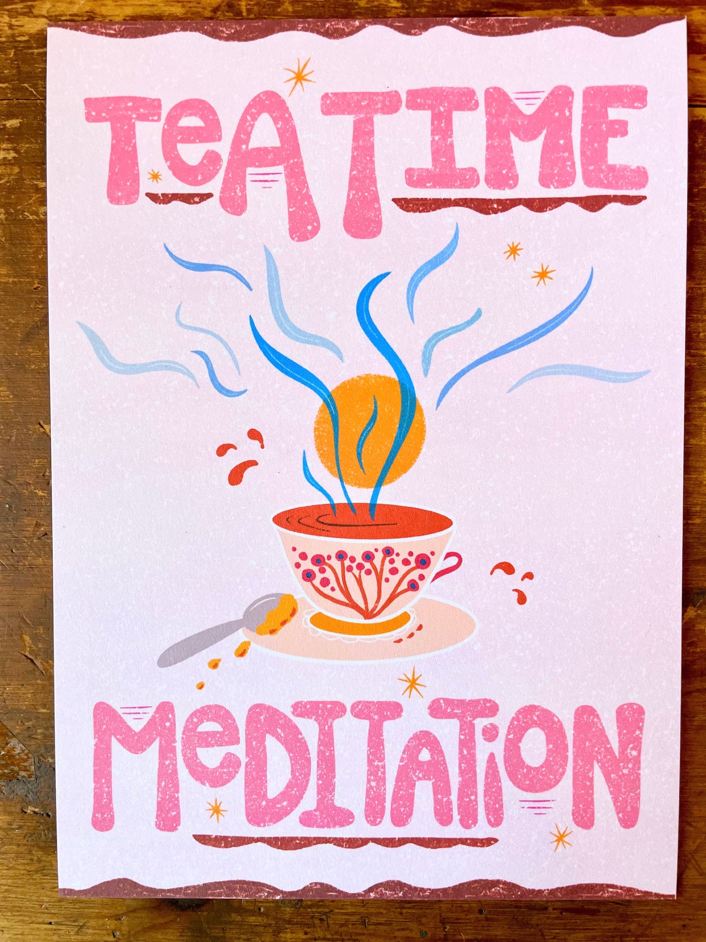 "Lively Spirit" Organic Tea Gift Set w. Pocket Mindfulness Journal & Honey (Sip & Enjoy)