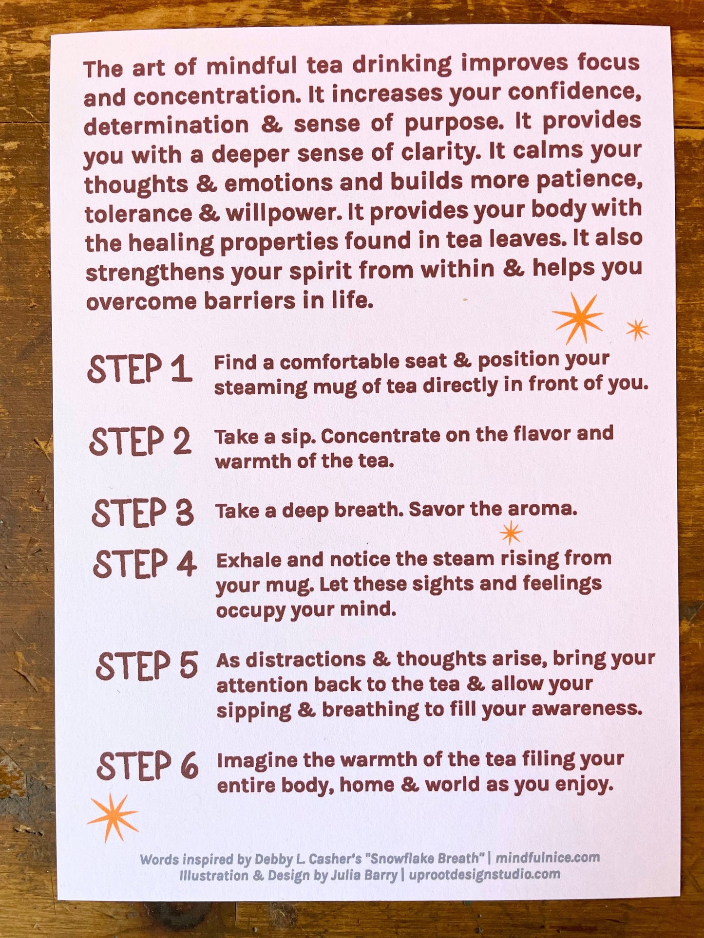 "Peace in All Seasons" Hand-Illustrated Meditation Card Pack w. Instructions 5x7"