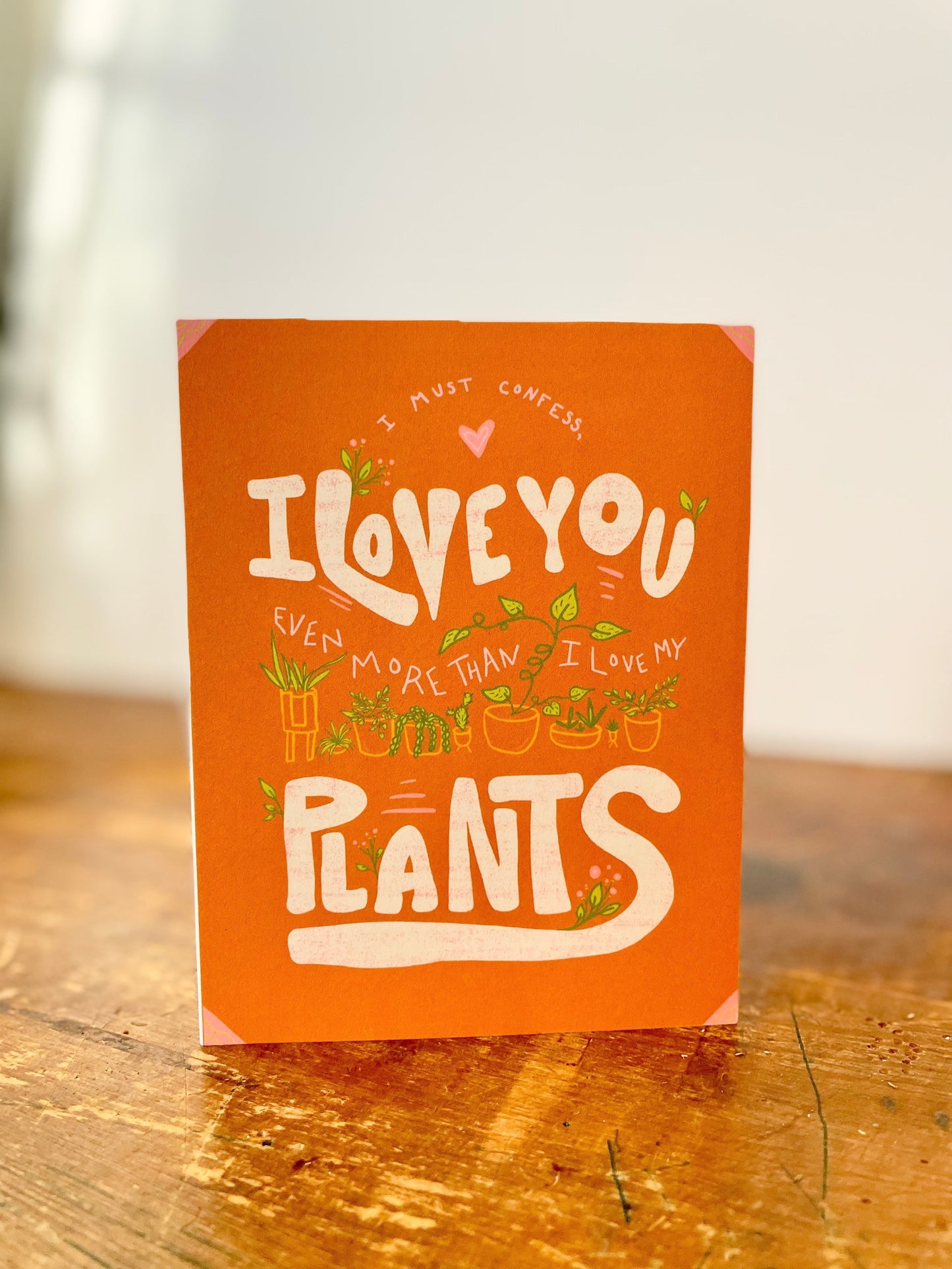Eco Recycled 5x7 Greeting Cards w. Hand-Drawn Art + Recycled Envelopes, Blank inside - Assorted (Words of Love)