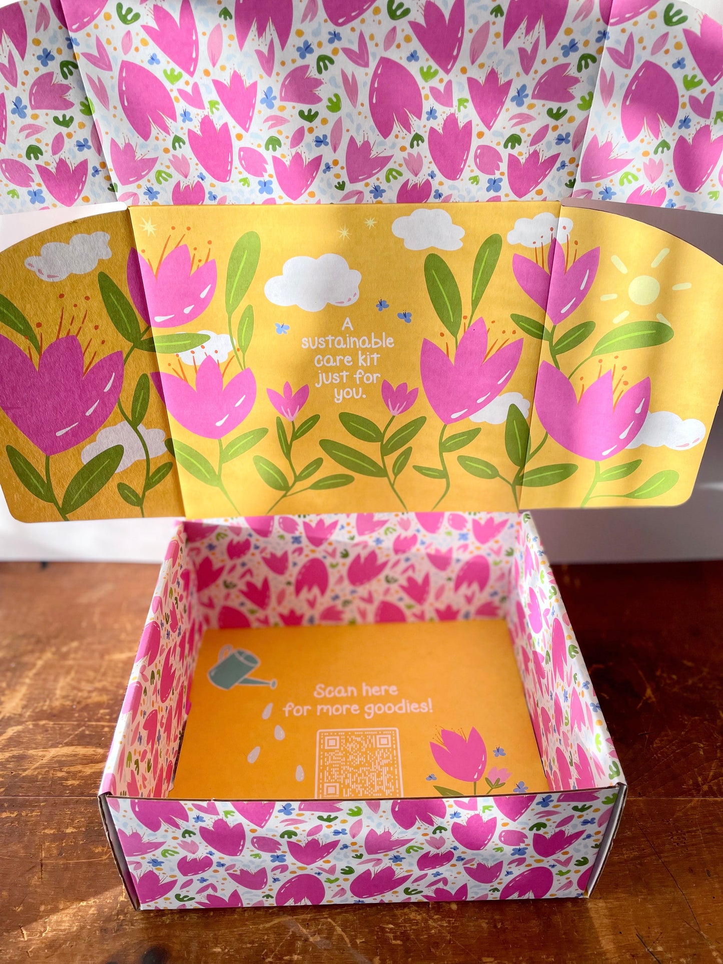 "Growing Joy" Trio Gift Set: Polka-Dot Plant Kit, Mindfulness Journal, "Jasmine Green" Tea, Honey, Greeting Card (Grow & Bloom)