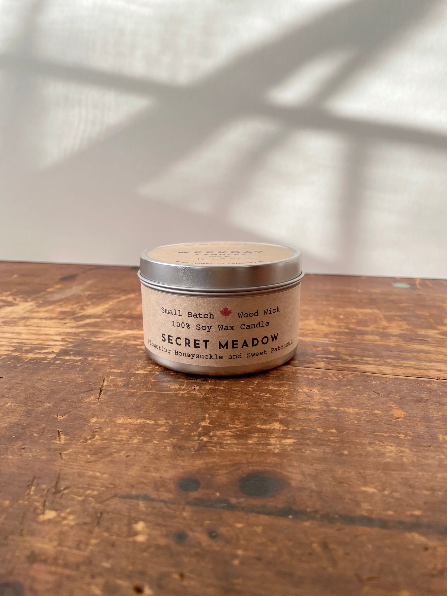 Golden Light Candle Relaxation Set: "Alpine Meadow" Scented (Honeysuckle + Patchouli) Candle,  Meditation Card + Mindfulness Journal (Grow & Bloom)