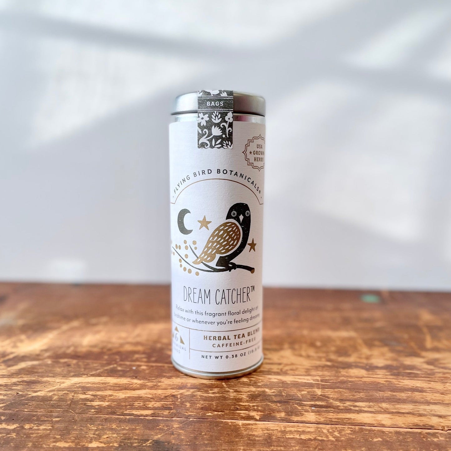 "Dream Catcher" Tea Time Tin: 6 Eco-Bags of Organic Tea (Floral, Caffeine-Free)