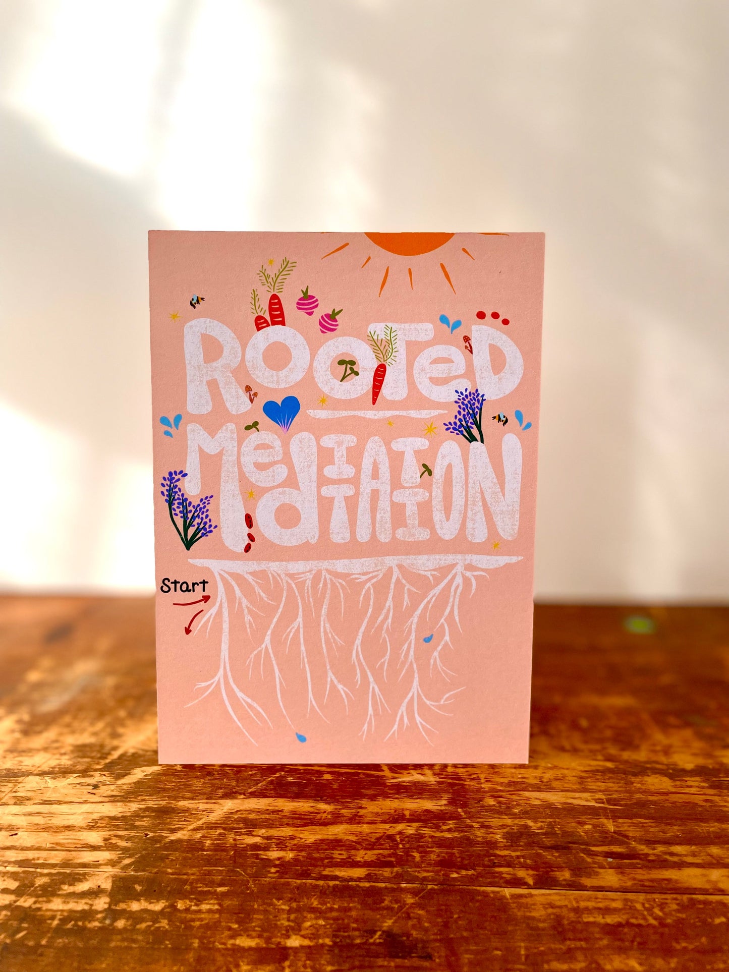 "Growing Wellness" Eco Gift Box: Basil & Leafy Greens Growing Kits, Mint Tea, Meditation Card, Greeting Card (Grow & Bloom)