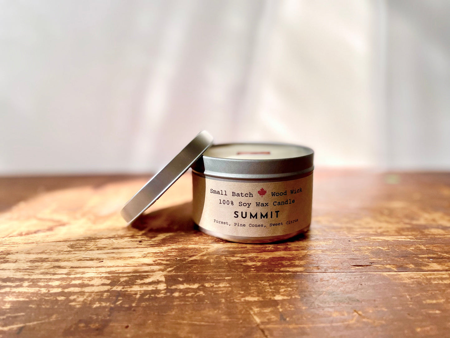 Shine On Candle Relaxation Set: "Summit" Candle (Forest, Pine cones + Sweet Citrus), Meditation Card + Mindfulness Journal