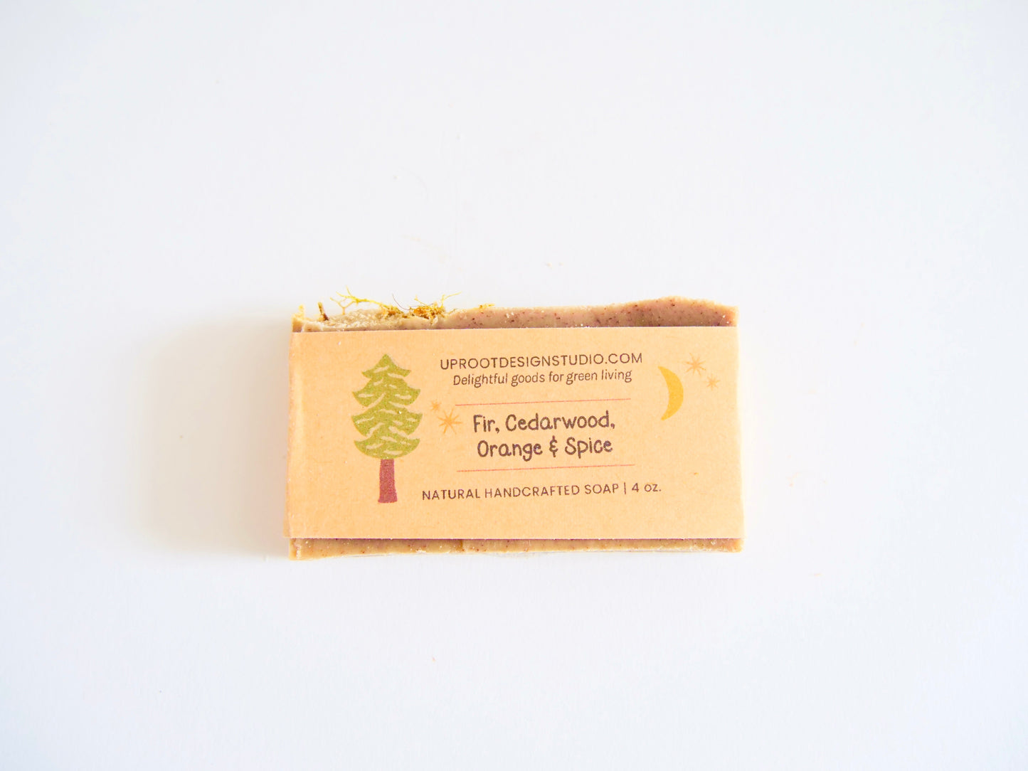 Fir, Cedarwood, Orange & Spice Handmade Scented Soap w. Foraged, Natural, Organic Ingredients for a Refreshing Spa Experience