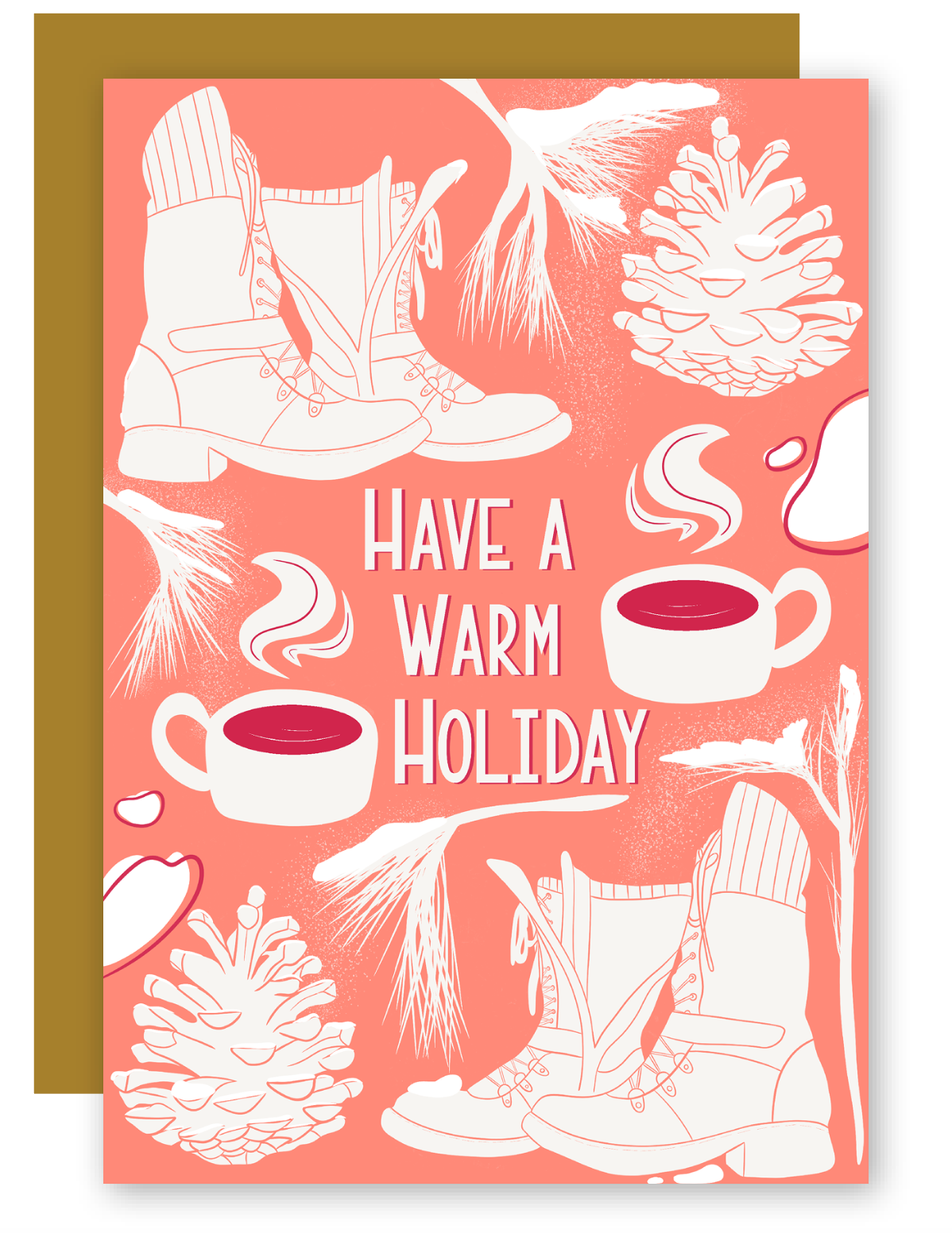 Holiday Winter Hike Greeting Card + Matching Envelope - Assorted (Winter Wishes/Winter Forest)