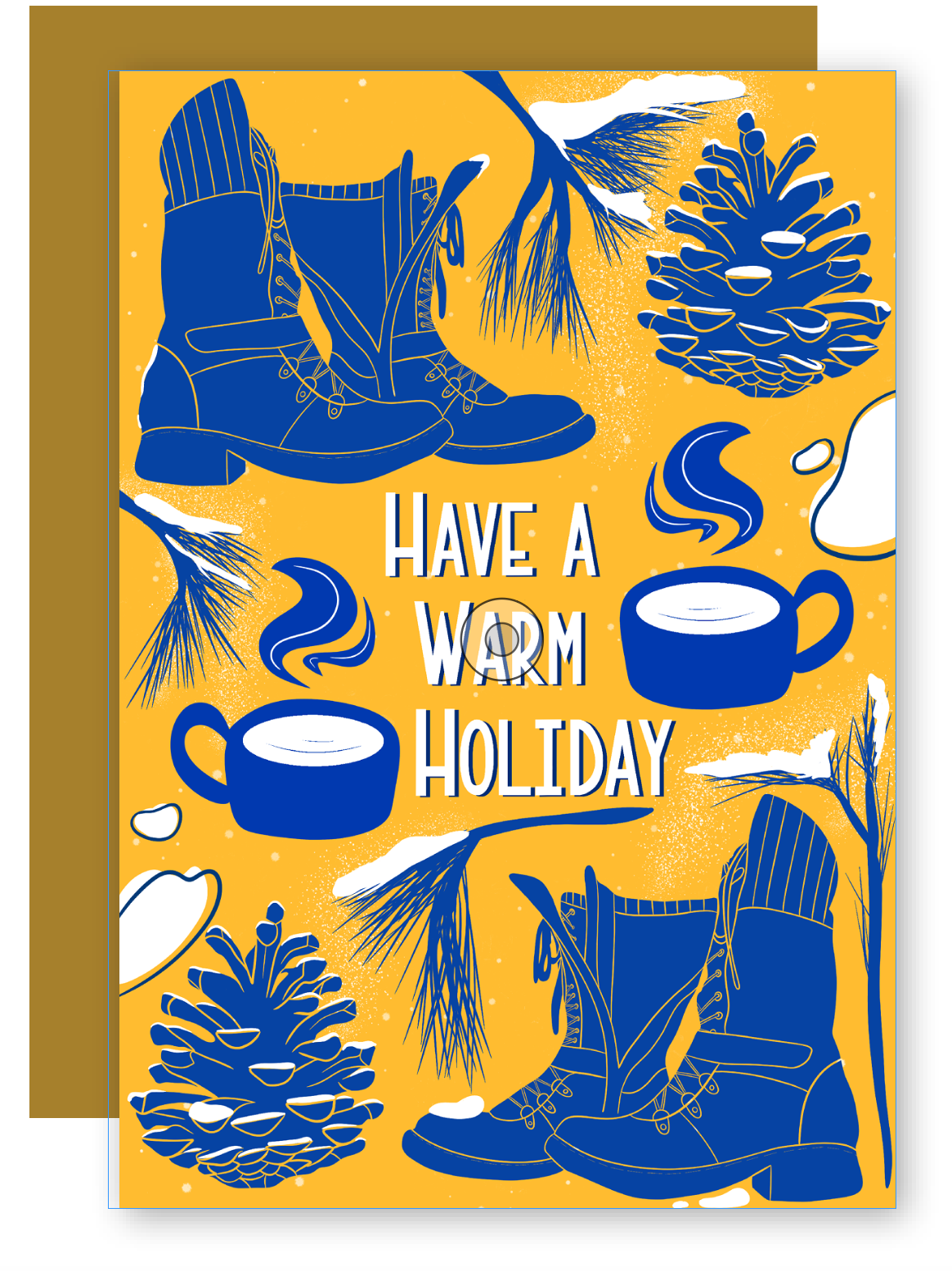 Holiday Winter Hike Greeting Card + Matching Envelope - Assorted (Winter Wishes/Winter Forest)