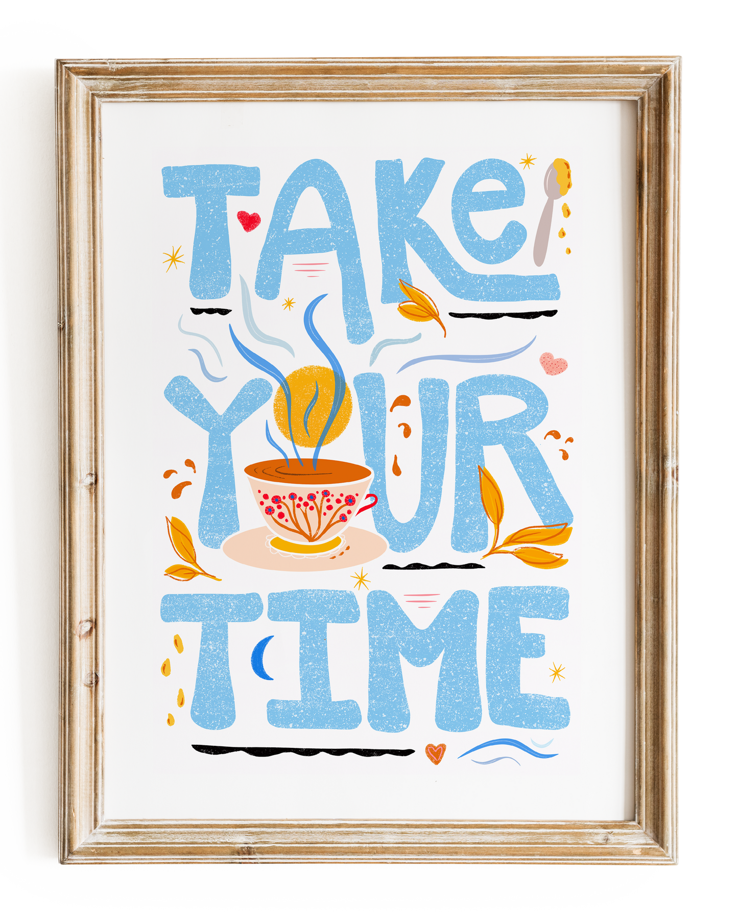 "Take Your Time" Meditative Eco-Art Print 12x18"