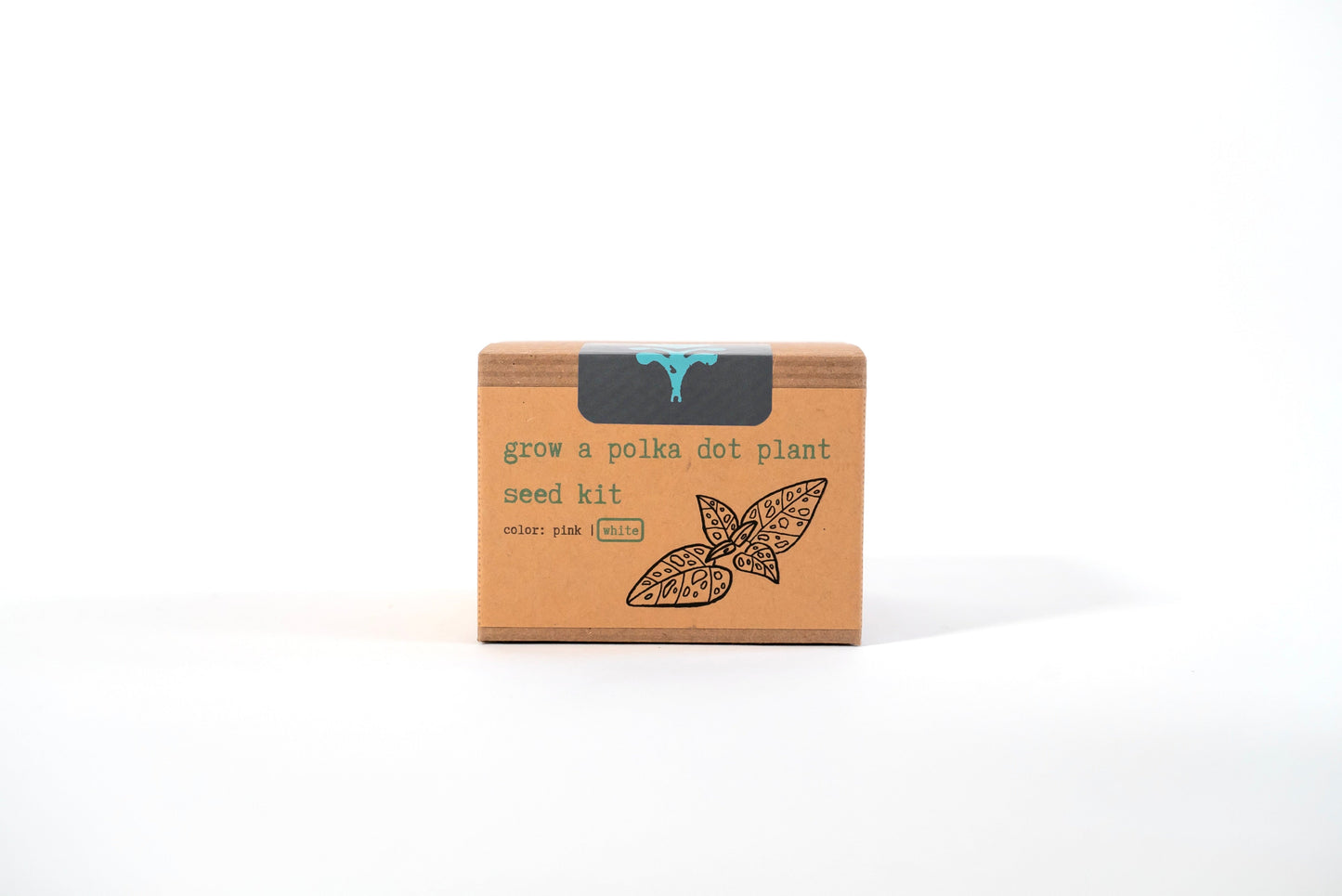 "Jolly Greenhouse" Gift Box: Mint Tea, Honey, Card, Minijournal, Sticker, White Polka-Dot Plant Growing Kit (Winter Dreaming)