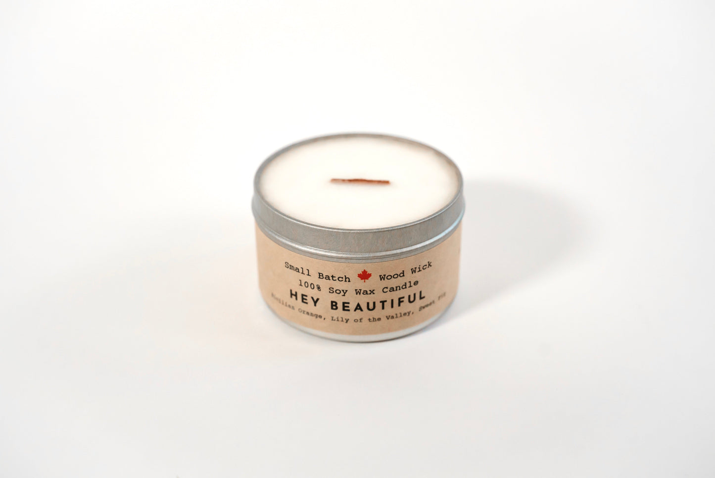 Shine On Candle Relaxation Set: "Hey Beautiful" Candle (Orange, Fig, Lily of the Valley), Meditation Card + Mindfulness Journal