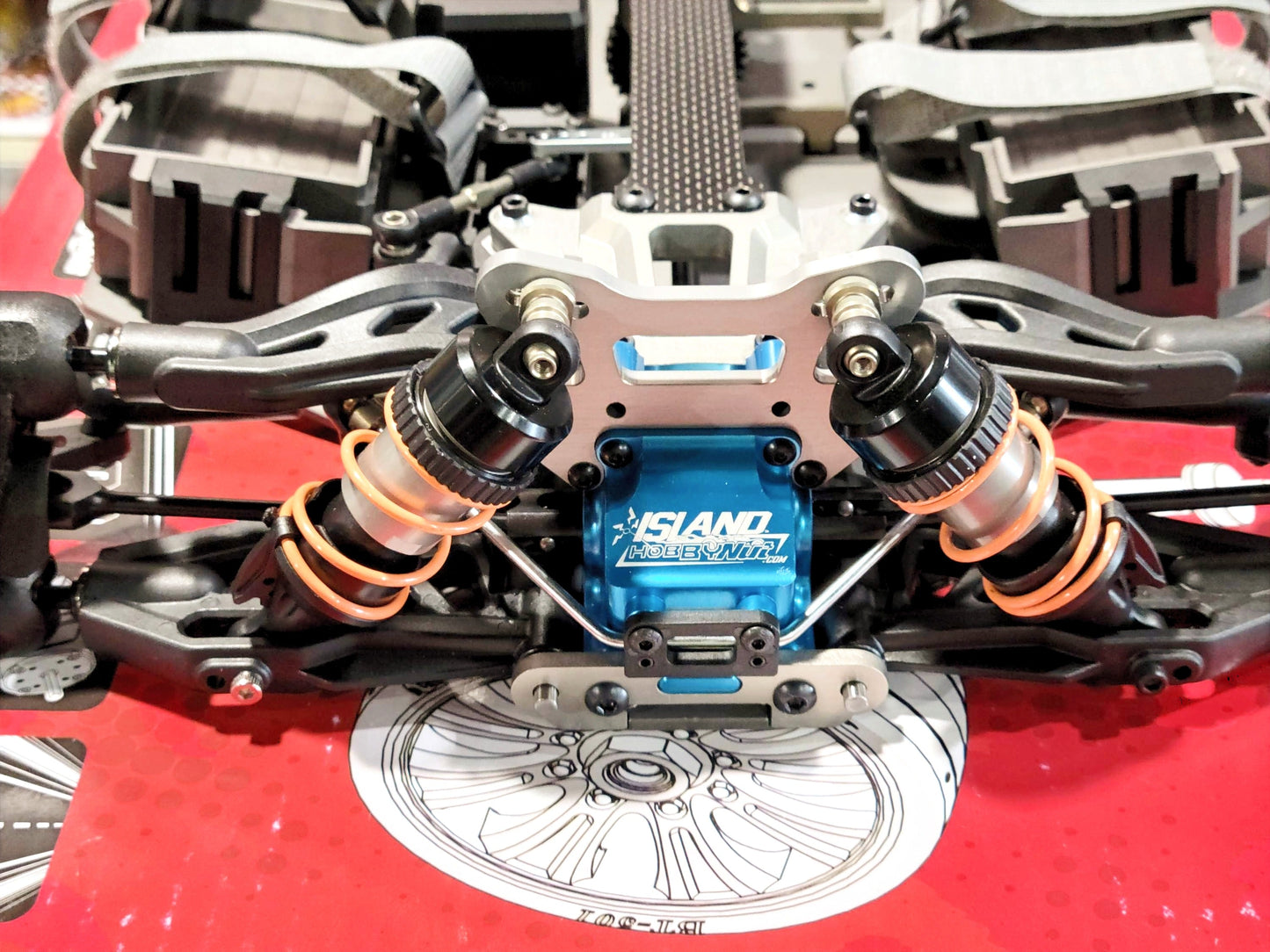 IRonManRc HOBAO VTE2 *FRONT ONLY* BLUE Aluminum Gear box case