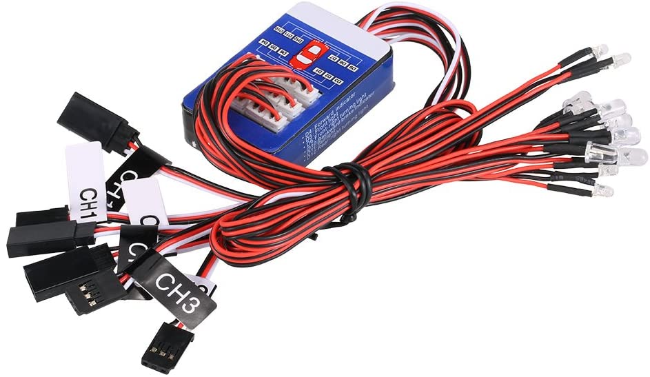 IRonManRc 12 LED RC Lighting Kit for Steering/Brake/Smart Simulation Flash RC Lights