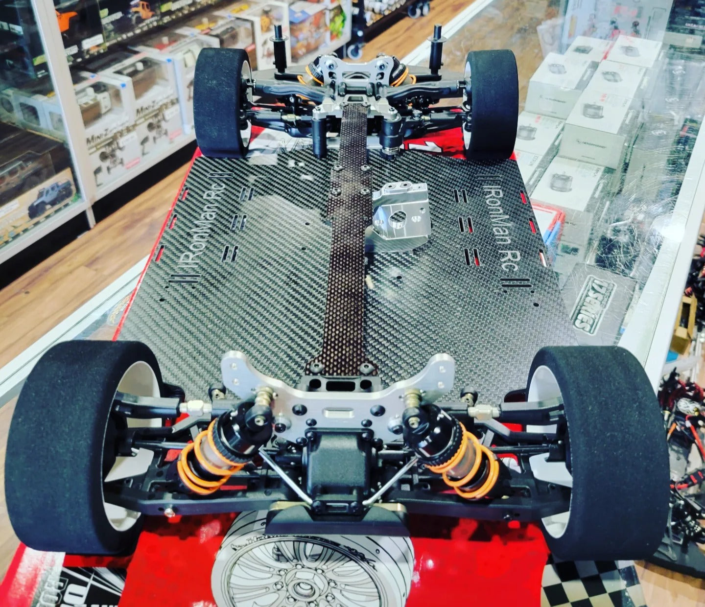 IRonManRc Hobao VTE2 1/7 Carbon fiber Chasis 4mm * BEAST *