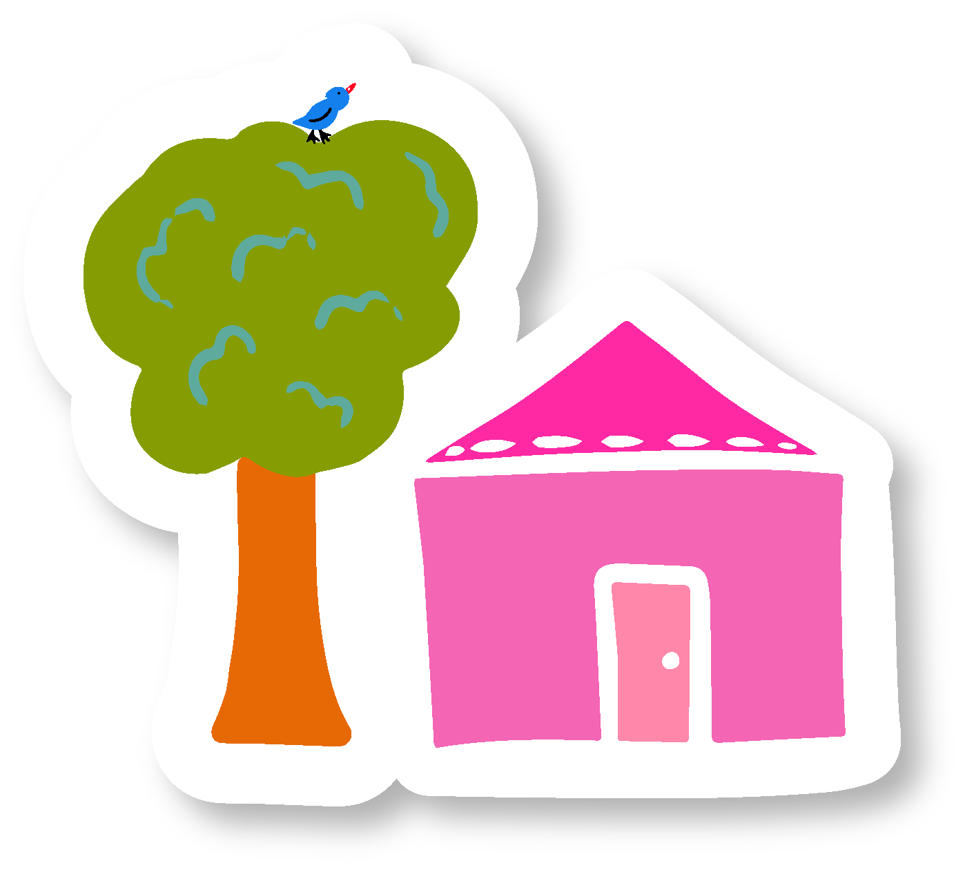 "Green Cities" Assorted Hand-drawn Adorable Individual Stickers - S, M, L (Grow & Bloom / Celebrate Pollinators)