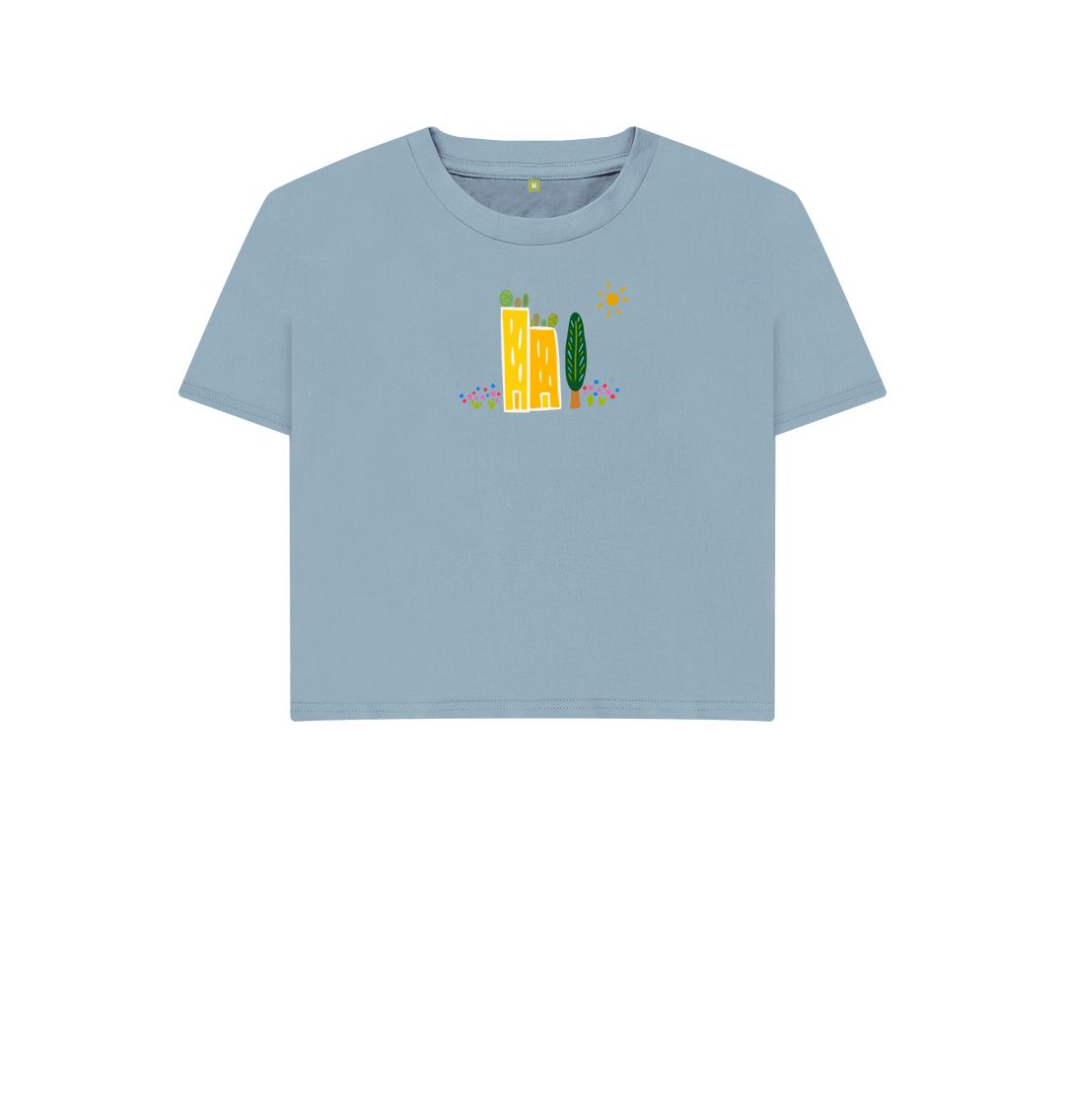 Green Cities Crop Top Boxy T-Shirt