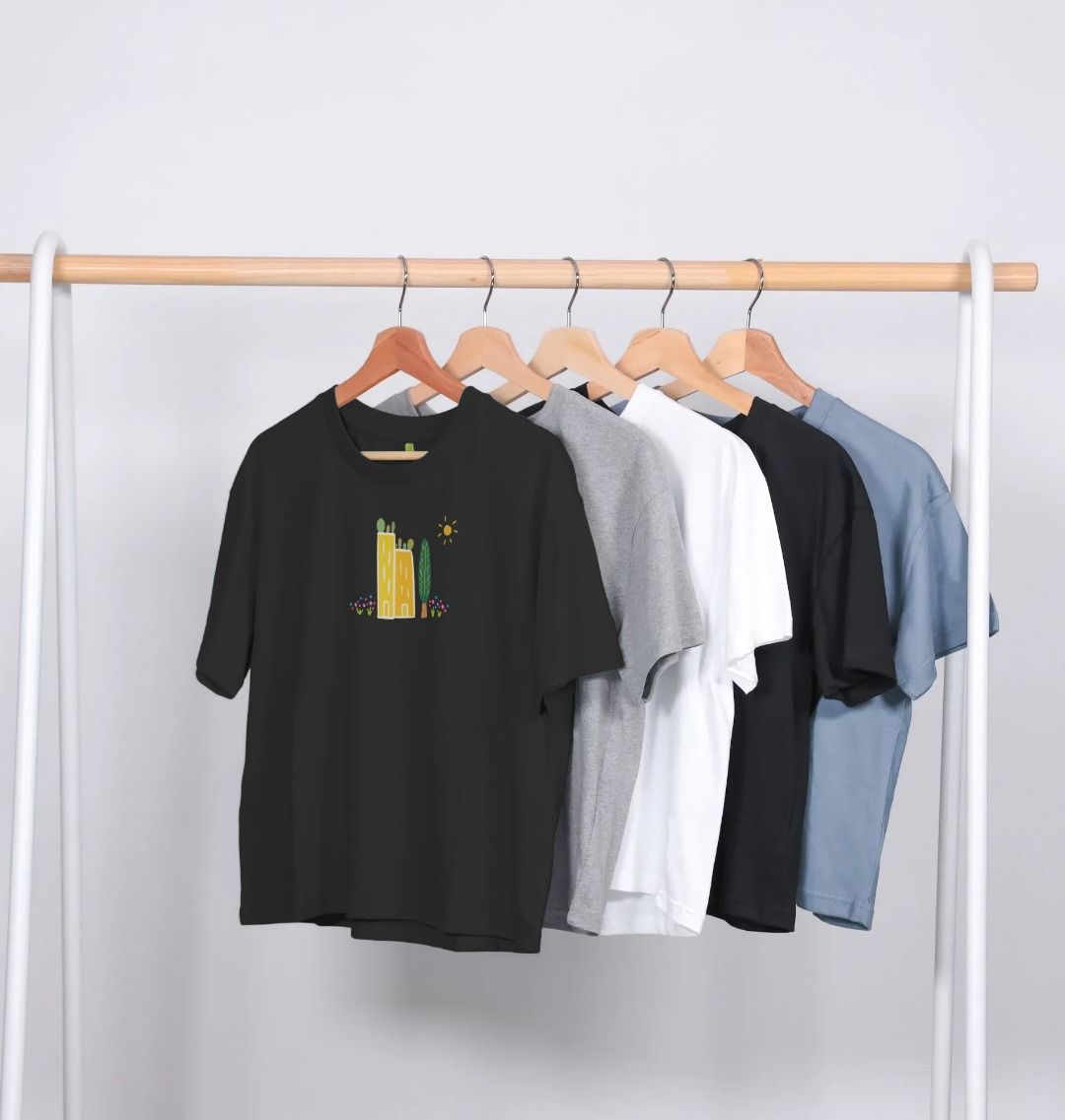 Green Cities Crop Top Boxy T-Shirt