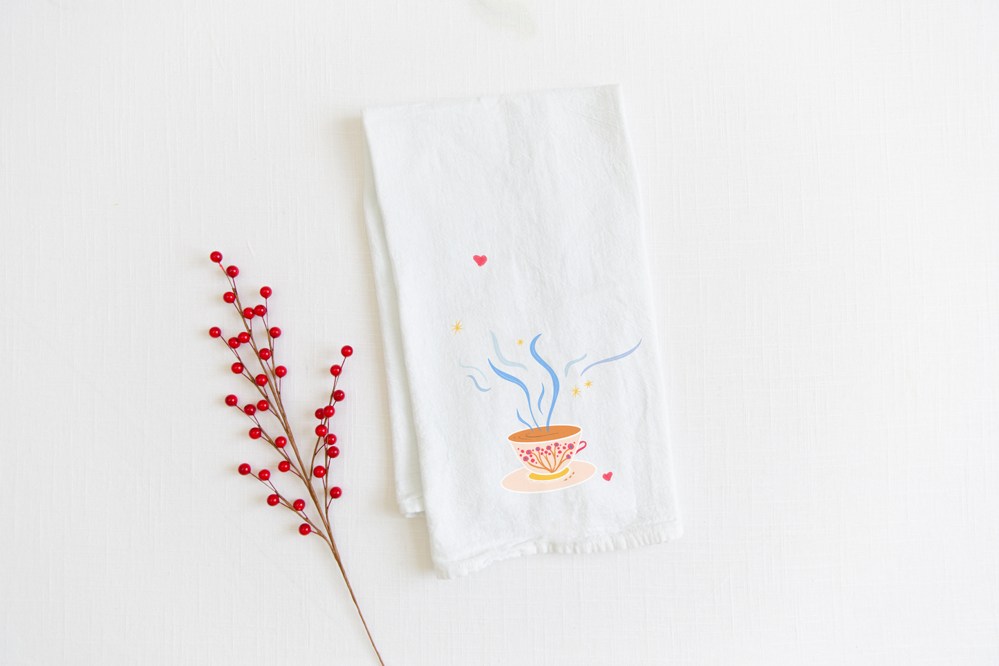 "Scrumptious Spice" Organic Tea Gift Set w. Honey & Tea Towel (Restful Brew)