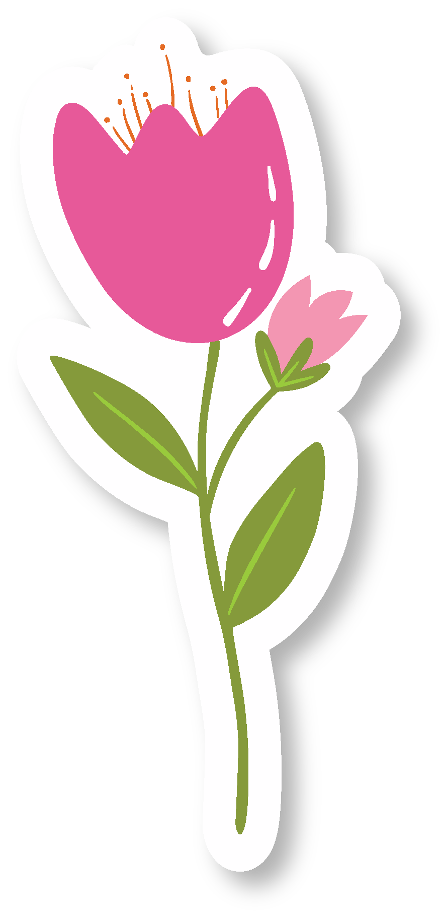 "Grow & Bloom" Assorted Hand-Drawn Adorable Individual Stickers (S, M, L)