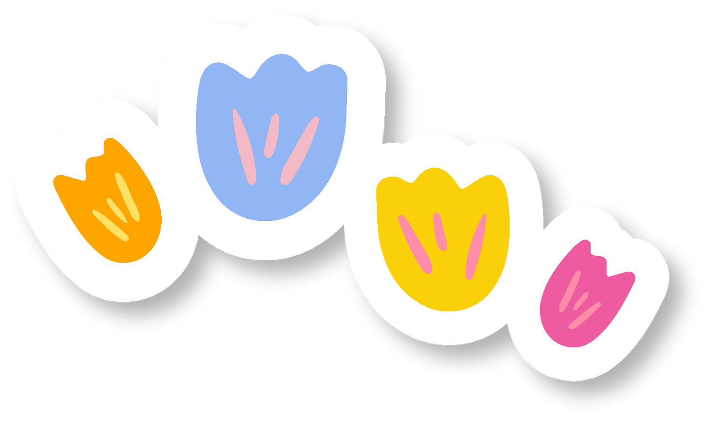"Grow & Bloom" Assorted Hand-Drawn Adorable Individual Stickers (S, M, L)